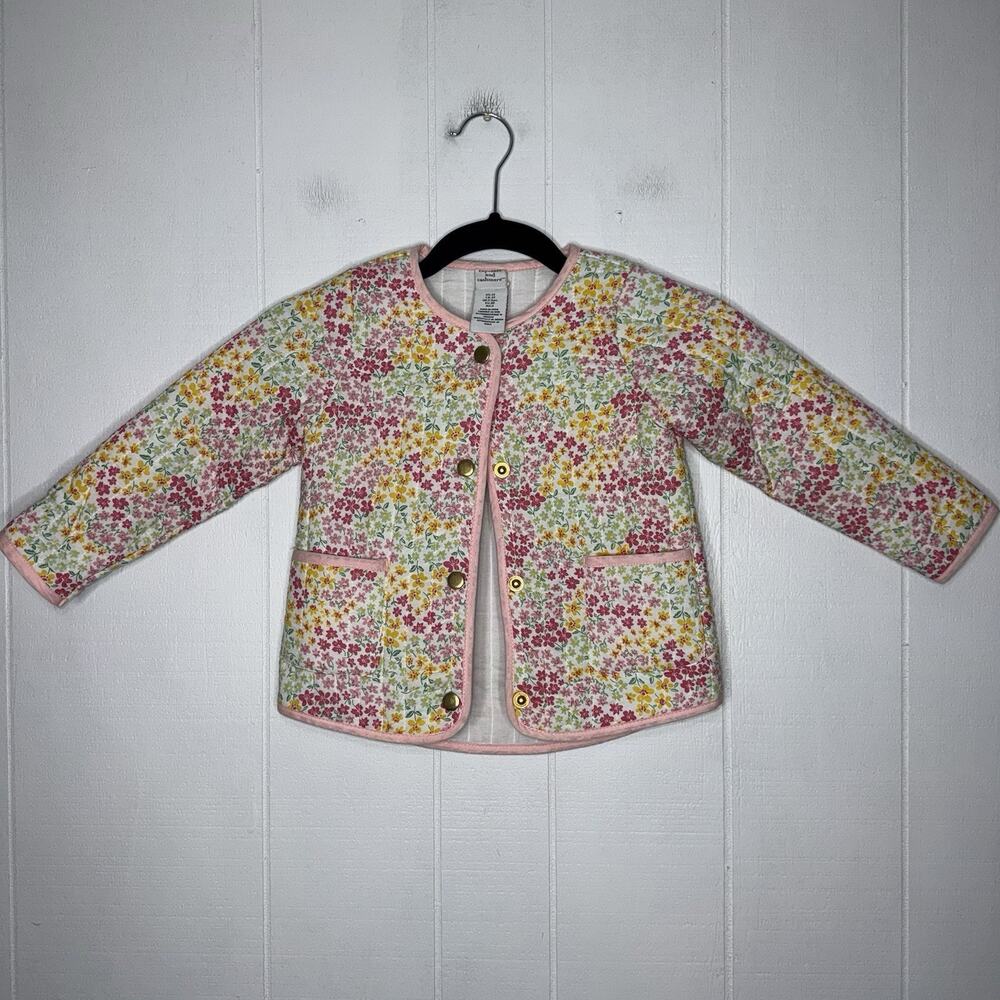 Cupcakes And Cashmere Toddler Girl’s Quilted Floral Jacket Size 3T